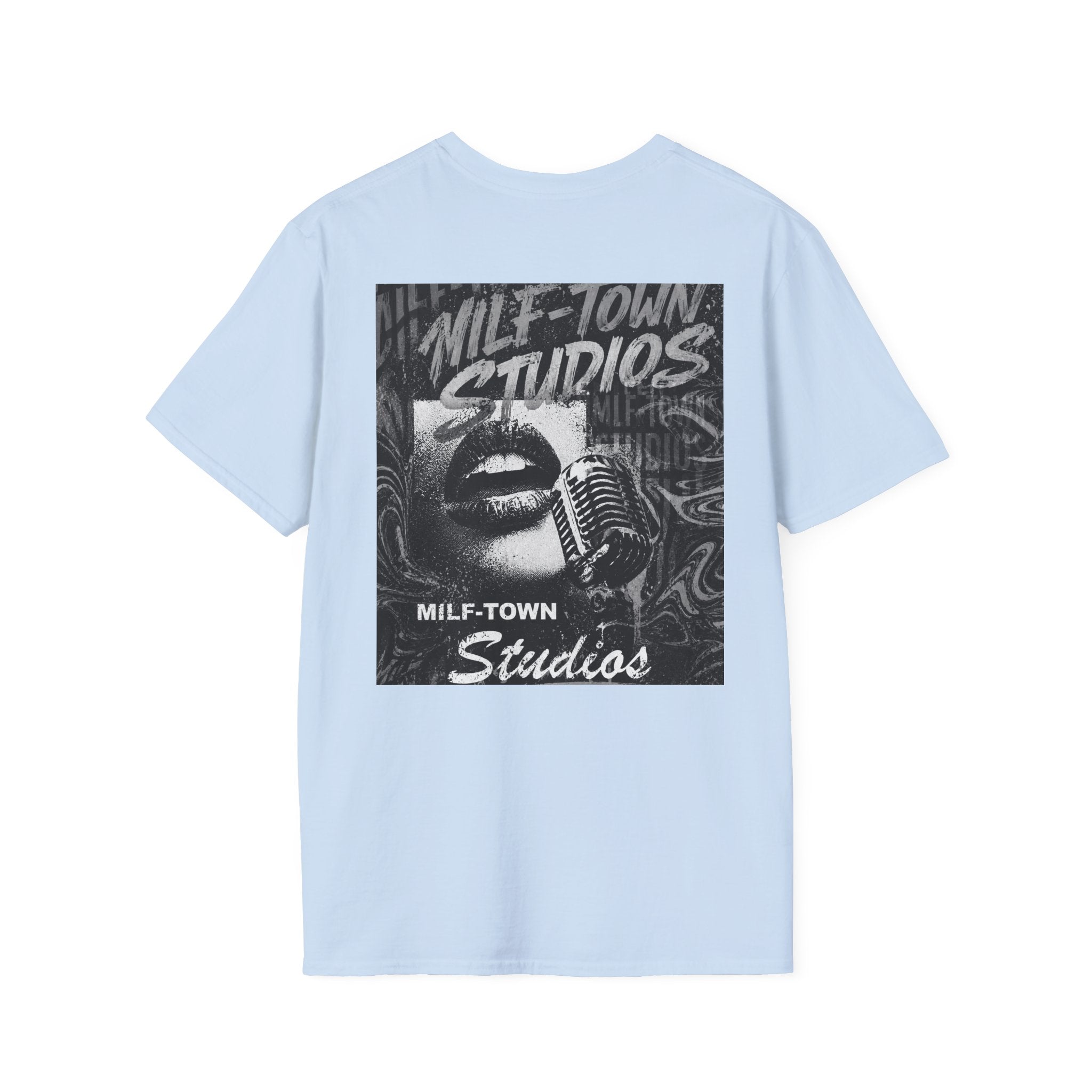 MILF-TOWN STUDIOS Vintage Mic Graphic Tee – Retro Audio, Podcast & Creator Streetwear Shirt