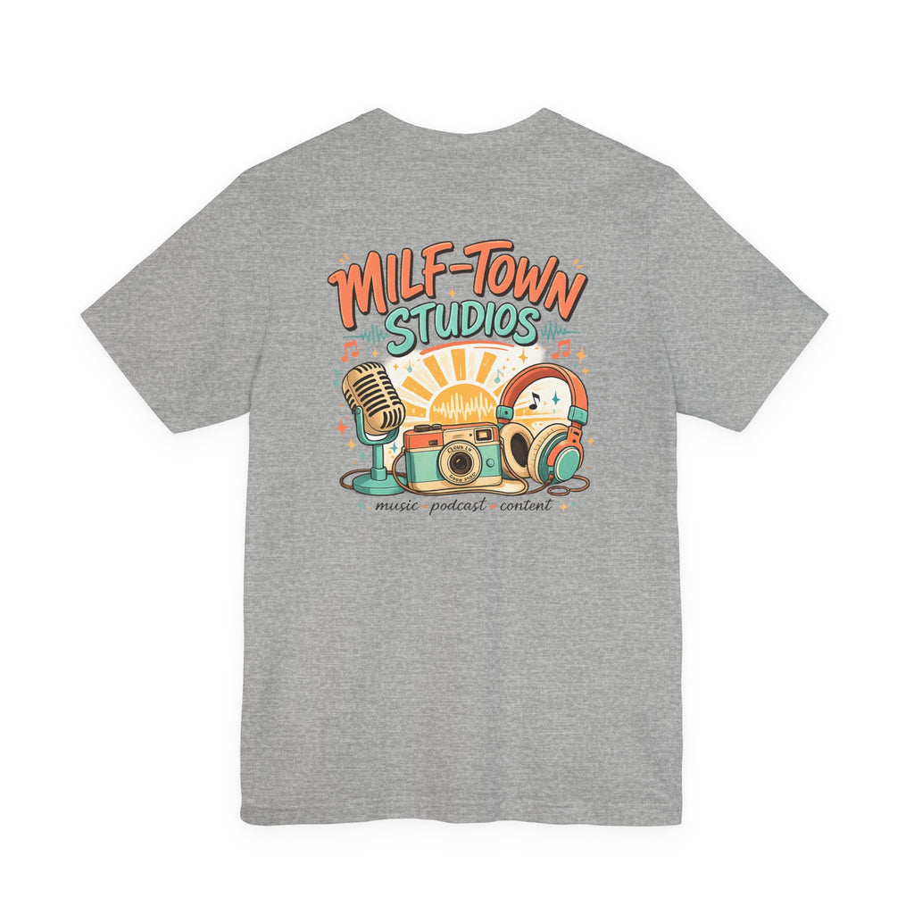 MILF-TOWN STUDIOS Retro Creator Tee – Podcast, Music & Content Creator Graphic Shirt