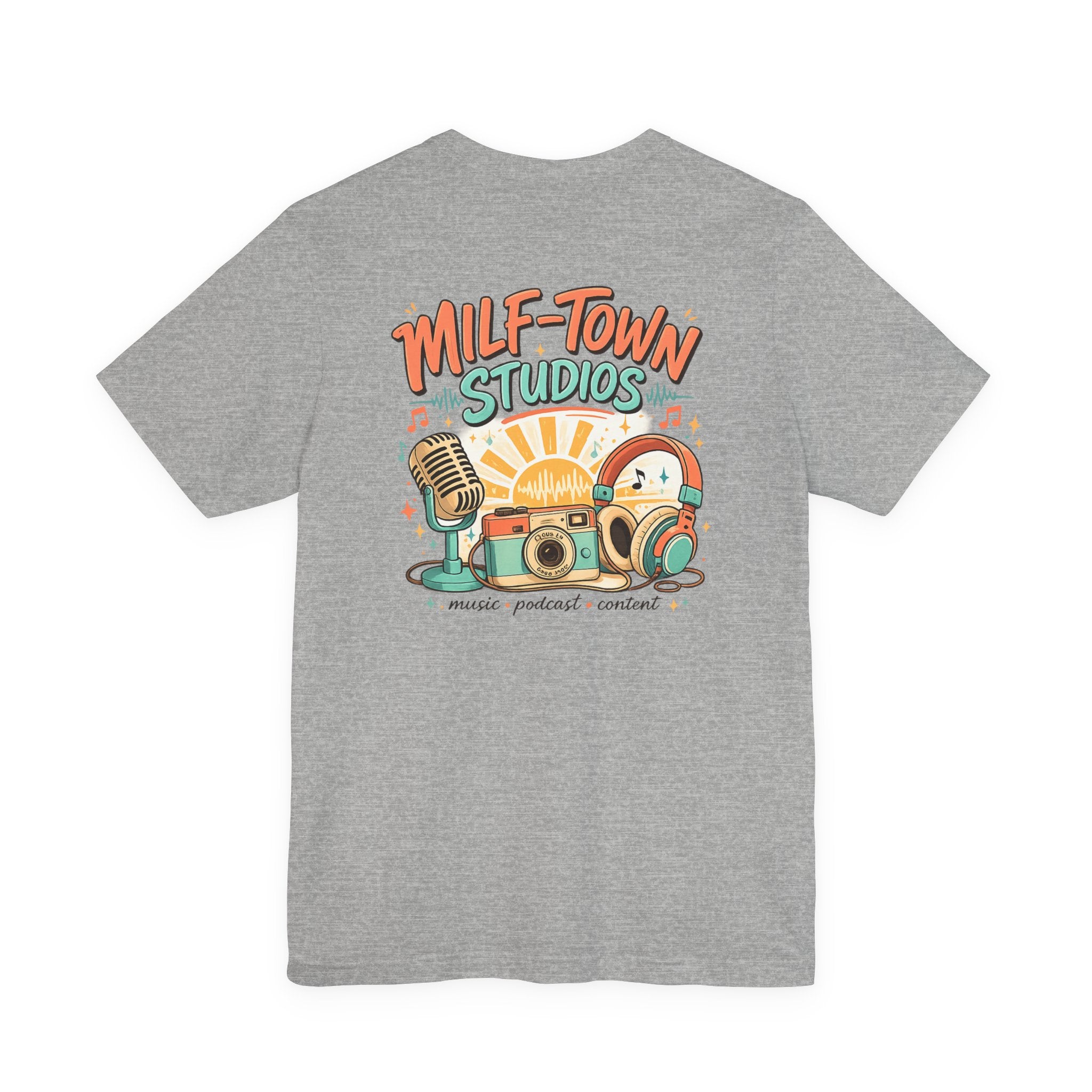 MILF-TOWN STUDIOS Retro Creator Tee – Podcast, Music & Content Creator Graphic Shirt