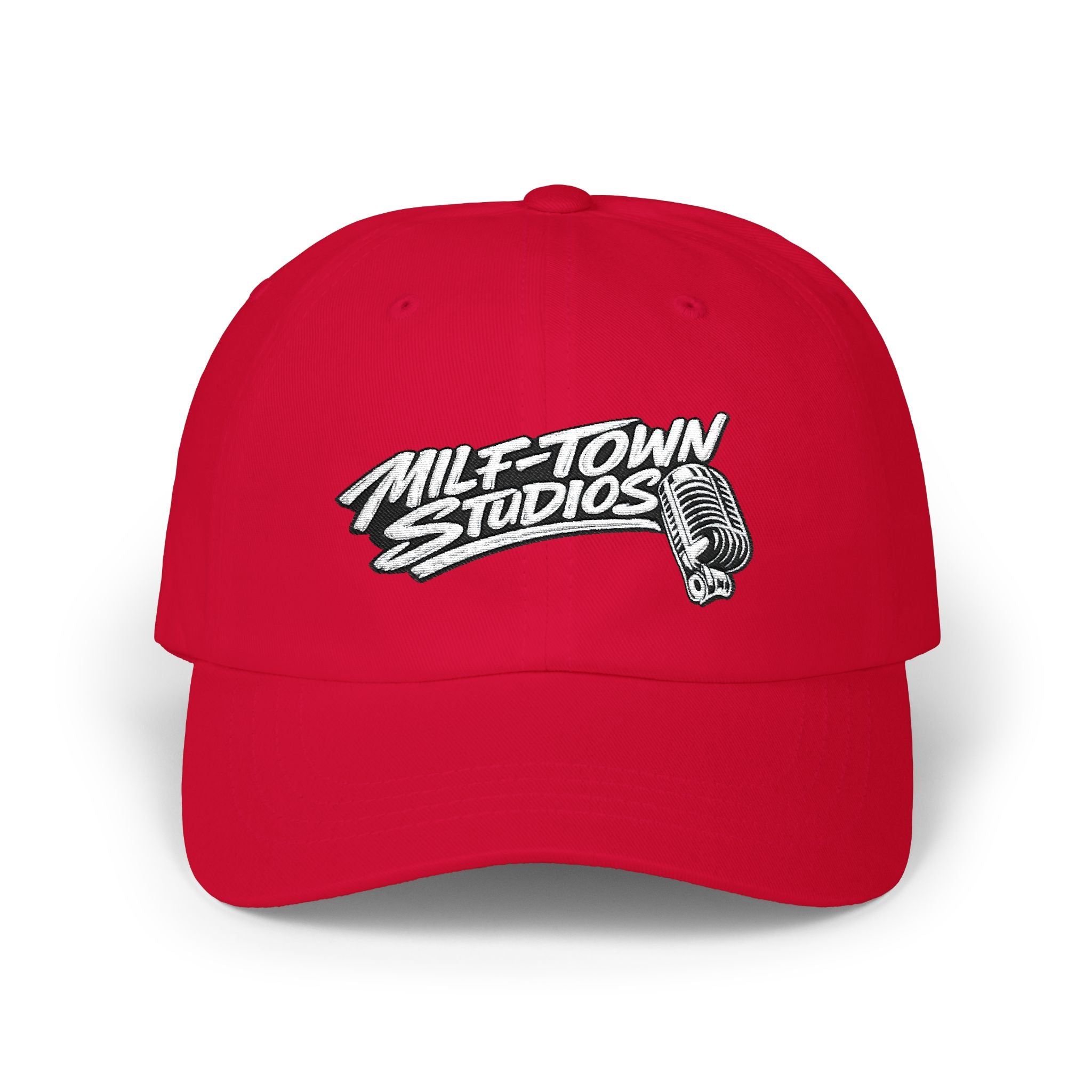 MILF-TOWN STUDIOS Vintage Mic Hat – Creator Podcast Streetwear Cap