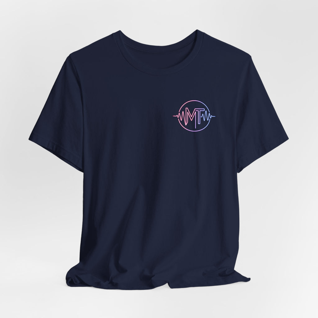 MILF-TOWN STUDIOS Neon Audio Wave Tee – Podcast & Creative Content Streetwear Shirt