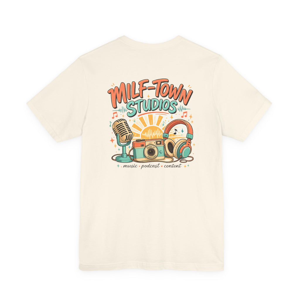 MILF-TOWN STUDIOS Retro Creator Tee – Podcast, Music & Content Creator Graphic Shirt