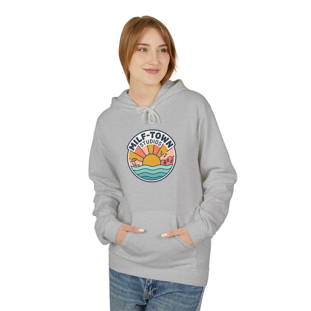 MILF-TOWN STUDIOS Coastal Sunset Hoodie – Retro Creator Lifestyle Pullover