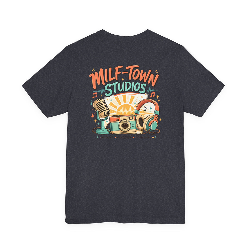 MILF-TOWN STUDIOS Retro Creator Tee – Podcast, Music & Content Creator Graphic Shirt