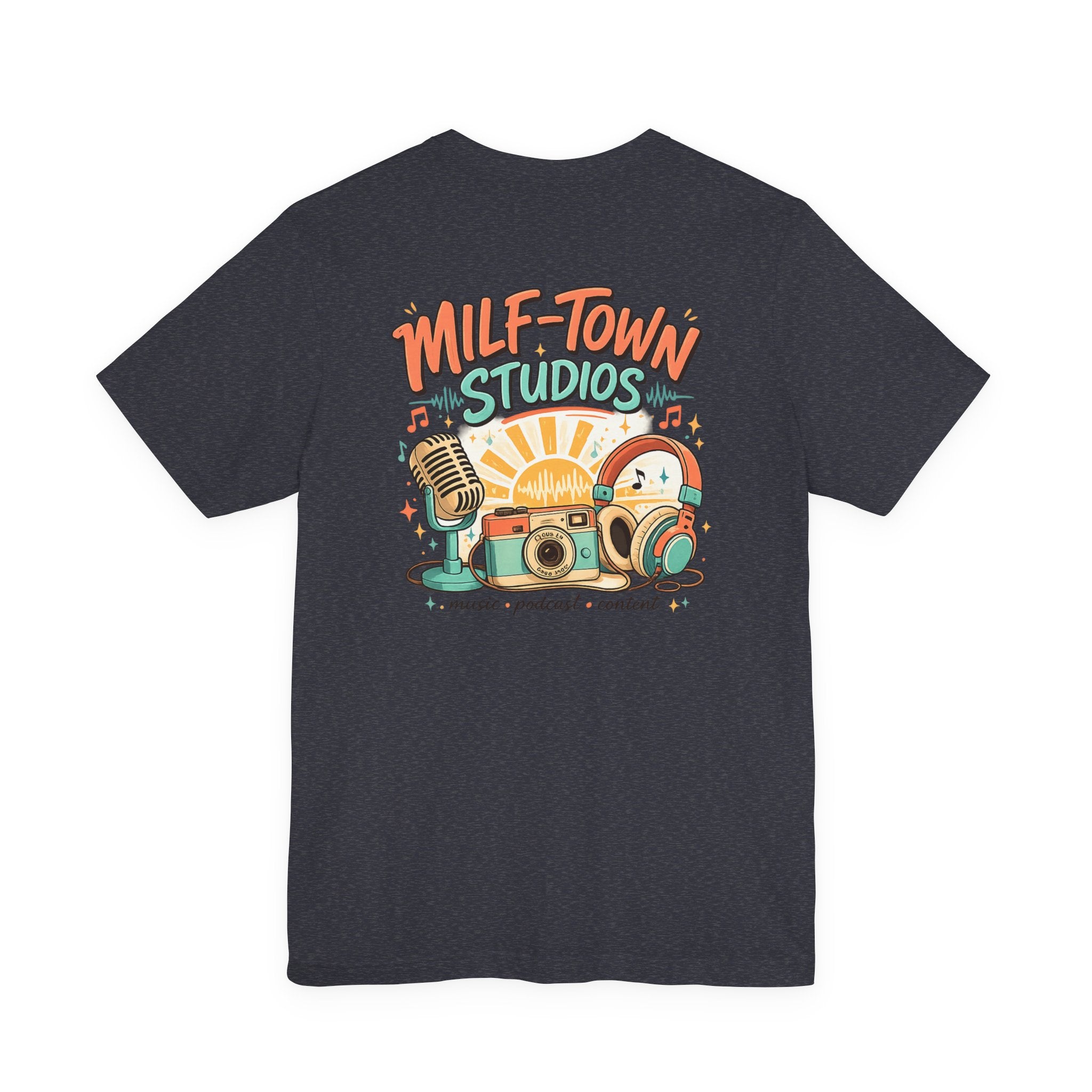 MILF-TOWN STUDIOS Retro Creator Tee – Podcast, Music & Content Creator Graphic Shirt