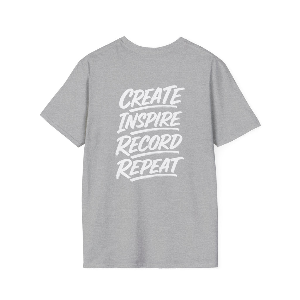 MILF-TOWN STUDIOS Creator Mindset Tee – “Create Inspire Record Repeat” Streetwear Shirt