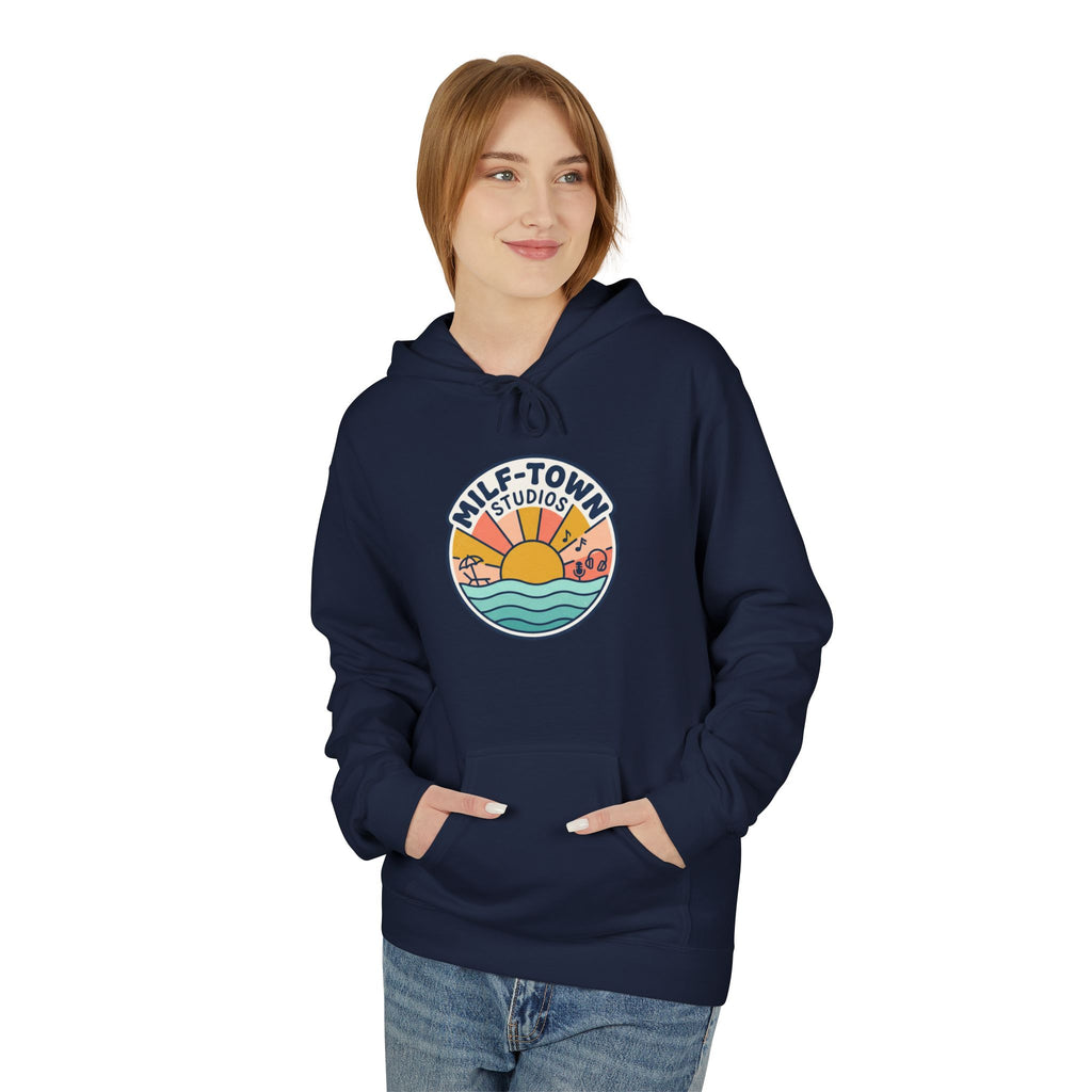 MILF-TOWN STUDIOS Coastal Sunset Hoodie – Retro Creator Lifestyle Pullover