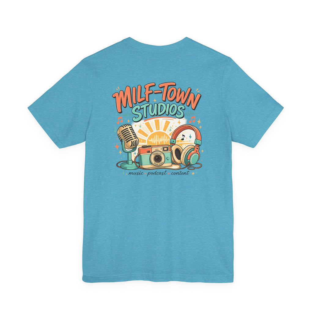 MILF-TOWN STUDIOS Retro Creator Tee – Podcast, Music & Content Creator Graphic Shirt