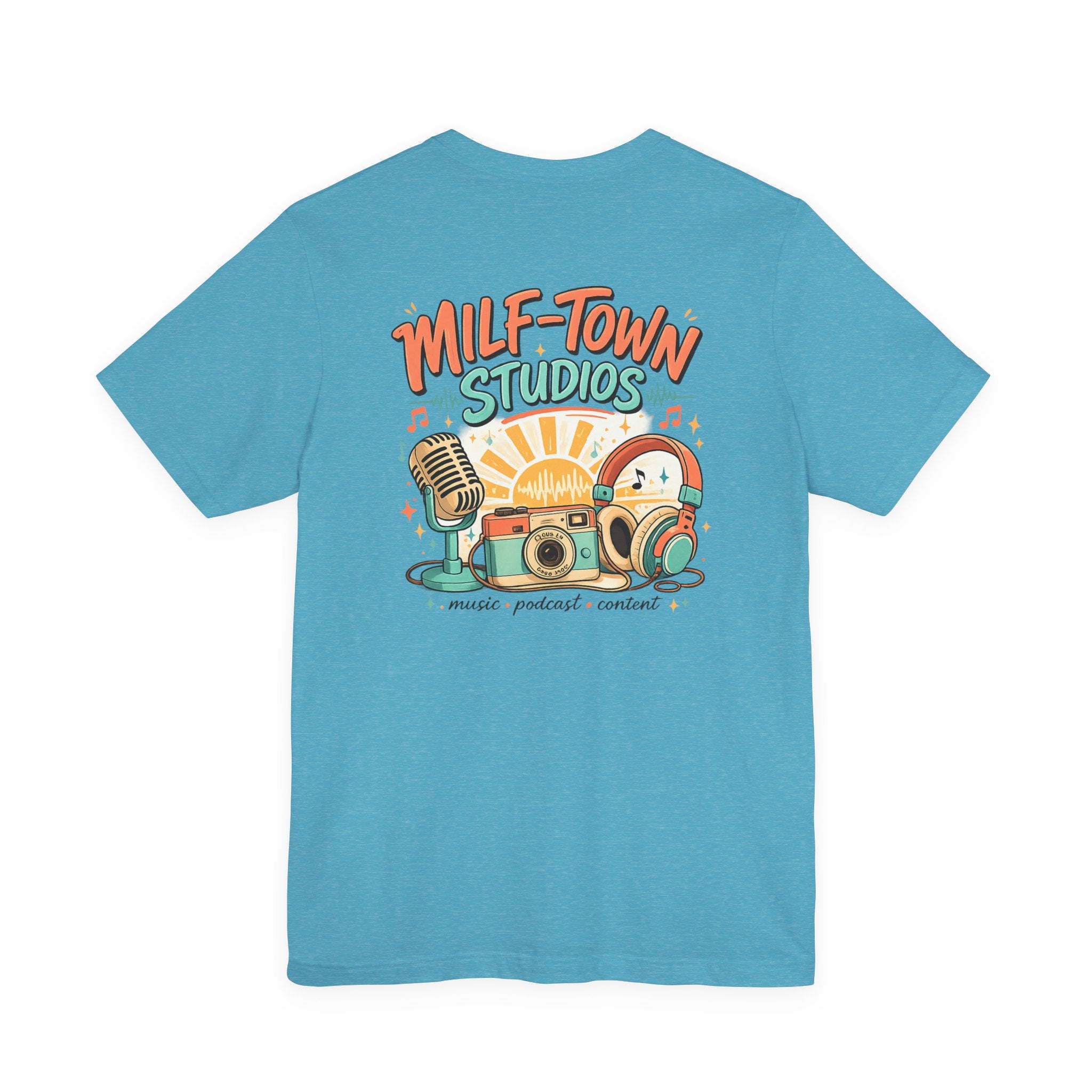 MILF-TOWN STUDIOS Retro Creator Tee – Podcast, Music & Content Creator Graphic Shirt
