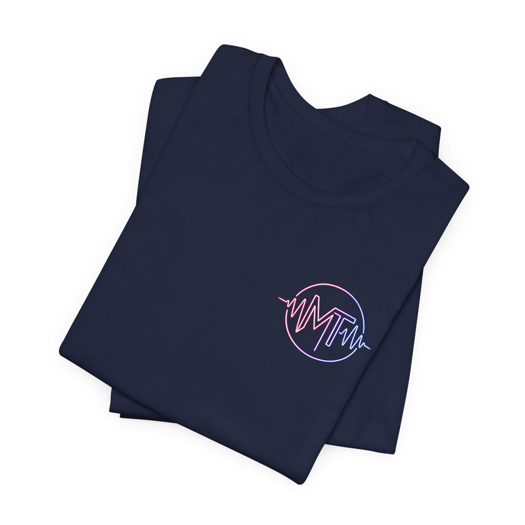 MILF-TOWN STUDIOS Neon Audio Wave Tee – Podcast & Creative Content Streetwear Shirt
