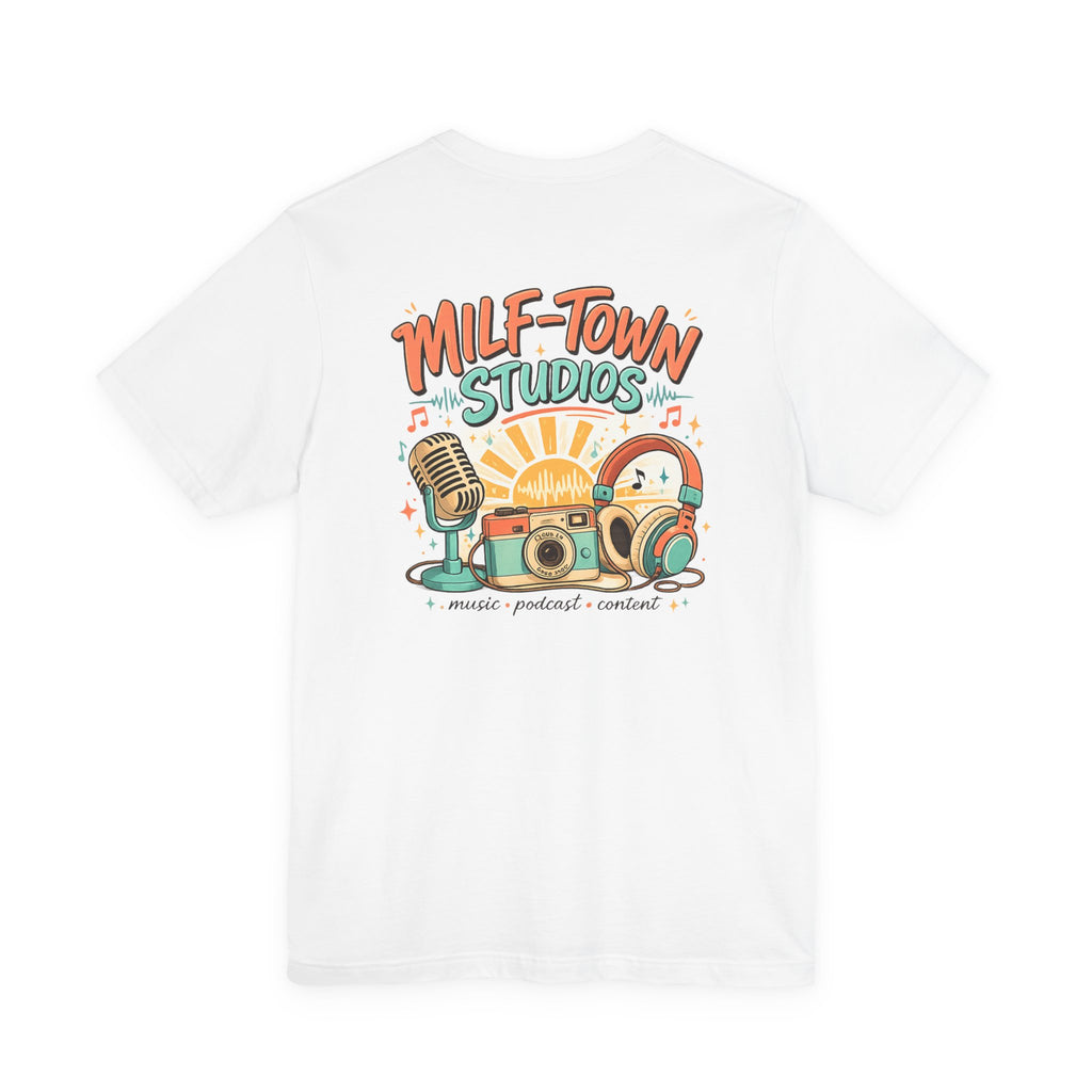 MILF-TOWN STUDIOS Retro Creator Tee – Podcast, Music & Content Creator Graphic Shirt