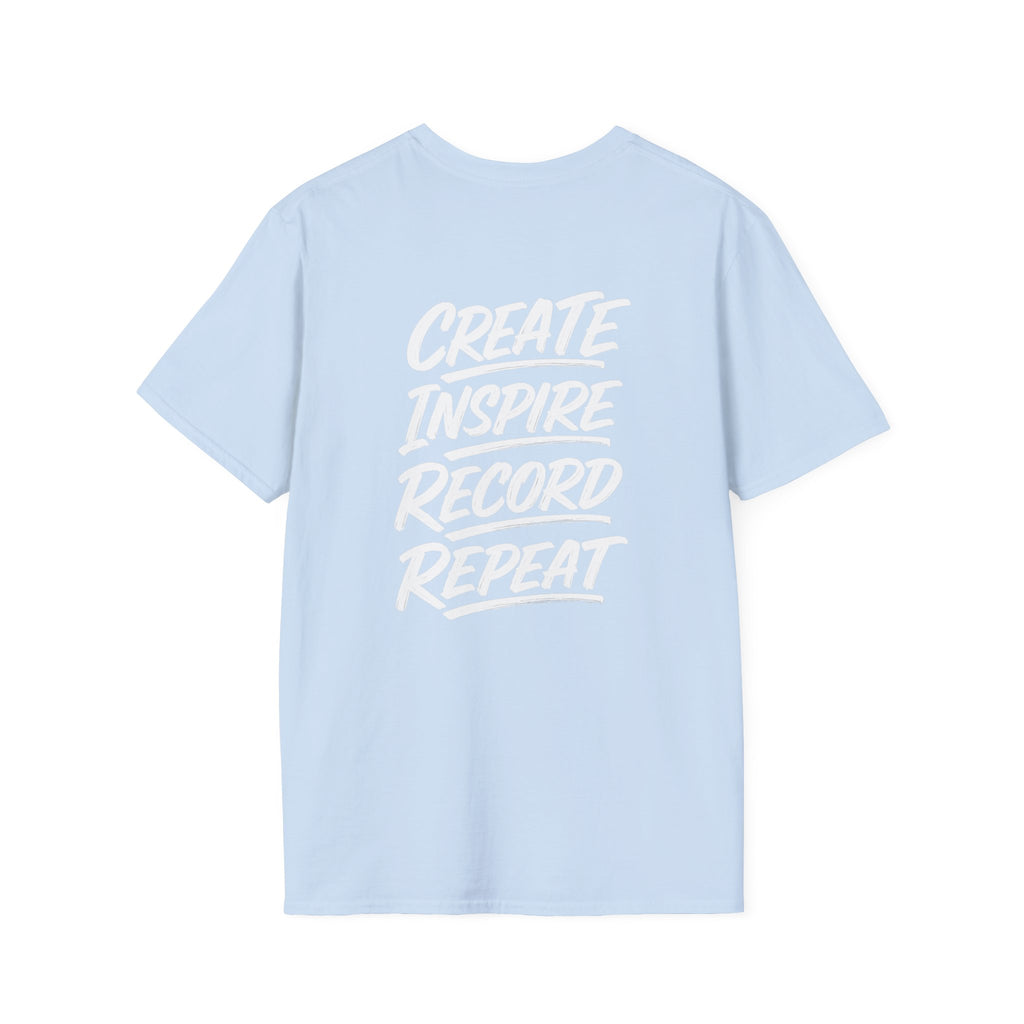 MILF-TOWN STUDIOS Creator Mindset Tee – “Create Inspire Record Repeat” Streetwear Shirt