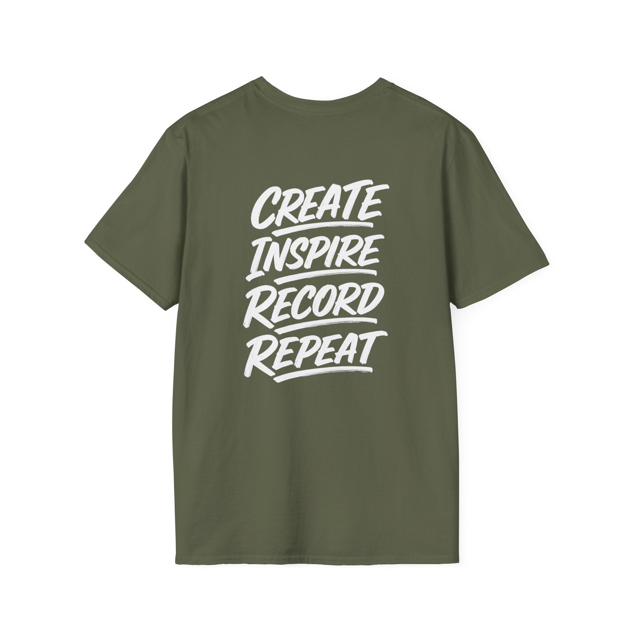 MILF-TOWN STUDIOS Creator Mindset Tee – “Create Inspire Record Repeat” Streetwear Shirt